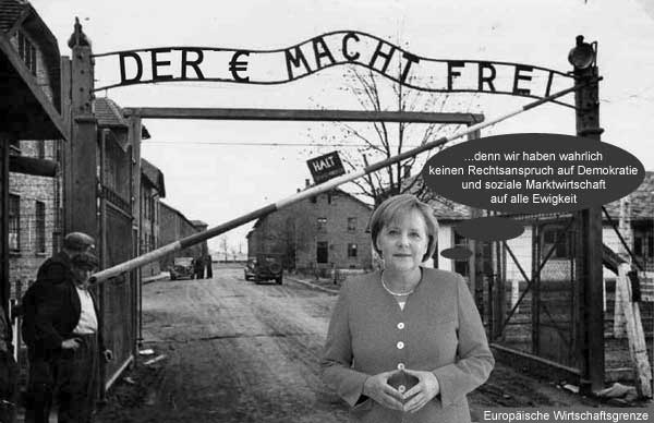 Nazi Merkel - Kein Recht auf soziale Demokratie